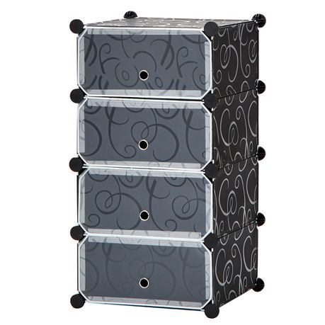 Gretmol 4 Tier Stackable Shoe Rack - Black Buy Online in Zimbabwe thedailysale.shop