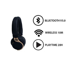 Load image into Gallery viewer, Ultra-Link Gravity Bluetooth Headphones - Black &amp; Gold
