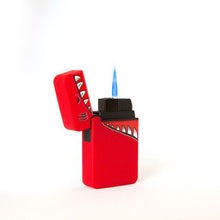 Load image into Gallery viewer, Zenga Grand Jet Flame Shark Lighter - Red
