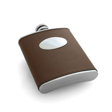 Load image into Gallery viewer, 8oz Brown Leather Stylish Hip Flask Gift With Engraving Plate- 265ml
