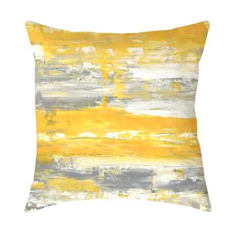 Yellow Paint Scatter Cushion - Inner Included Buy Online in Zimbabwe thedailysale.shop