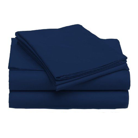 Wrinkle Resistant Super King Sheet Set Navy Blue 4 Piece Bedding Buy Online in Zimbabwe thedailysale.shop