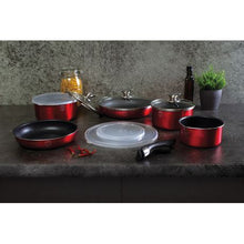 Load image into Gallery viewer, Berlinger Haus 12-Piece Marble Coating Cookware Set - Burgundy Metallic
