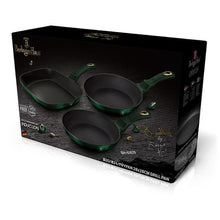 Load image into Gallery viewer, Berlinger Haus 3 Piece Titan Coating Fry Pan Set - Emerald Collection
