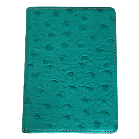 Passport Cover - Ostrich Leather - Turquoise