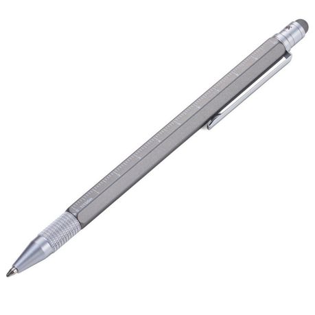 TROIKA Multitasking Ballpoint Pen CONSTRUCTION SLIM - Titanium Buy Online in Zimbabwe thedailysale.shop