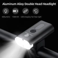 Load image into Gallery viewer, Cyclingbox Double Head Super Bright Front Bike Light with 4 Light Modes
