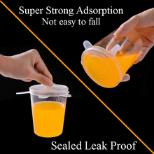 Load image into Gallery viewer, 6 Piece Silicone Kitchen Storage Cover Stretchable Microwave Lid
