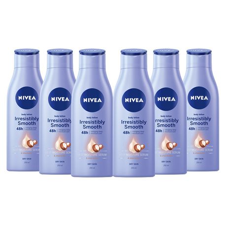 NIVEA Irresistibly Smooth Body Lotion - 6 x 250ml Buy Online in Zimbabwe thedailysale.shop