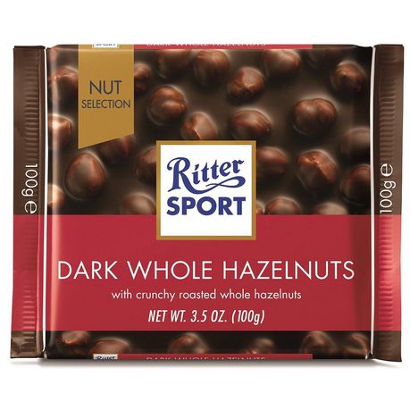 Ritter Sport Dark Hazelnuts 100g (Box of 10)