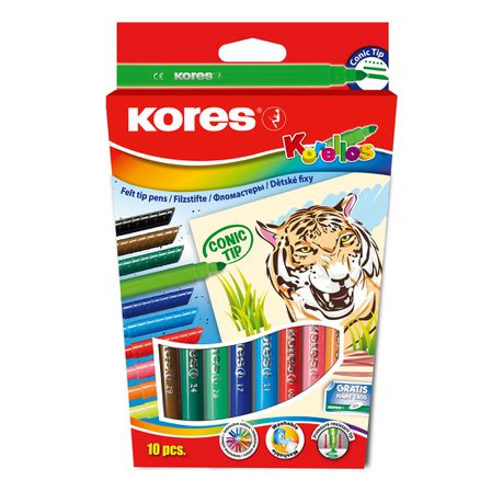 Kores Korellos 10 Conic Felt Tip Pens Buy Online in Zimbabwe thedailysale.shop