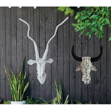 Load image into Gallery viewer, African Bead and Wire Handcrafted Oryx Head Wall Décor Large
