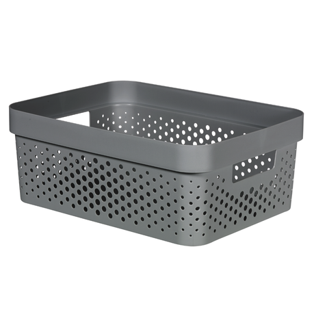 Curver By Keter Infinity 11L Storage Basket With Dots - Dark Grey Buy Online in Zimbabwe thedailysale.shop