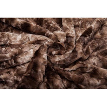 Load image into Gallery viewer, Wonder Trend Faux Fur Luxury Mink Thermal Heat Blanket Throw Chocolate
