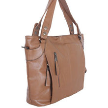 Load image into Gallery viewer, Blackcherry Women's Multi Zip Shoulder Bag - Coffee
