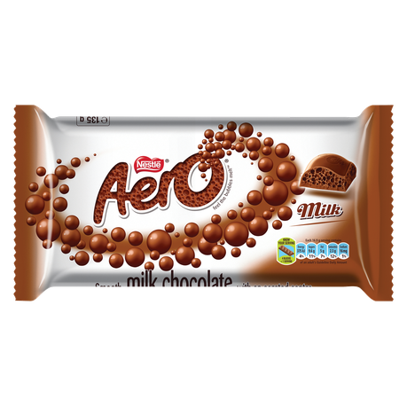 Nestle Aero Milk Chocolate Slab 135g