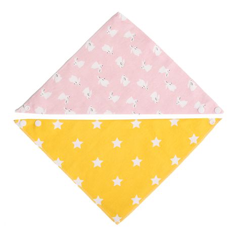 All Heart 2 Pack Baby Bib Clothes With Bunny Print And Stars Prints