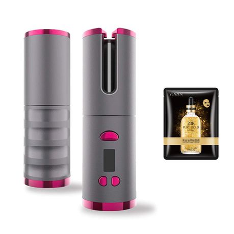 Cordless Rechargeable Automatic Hair Curler - Bundle Buy Online in Zimbabwe thedailysale.shop