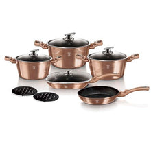 Load image into Gallery viewer, Berlinger Haus 11-Piece Marble Coating Cookware Set - Rose Gold
