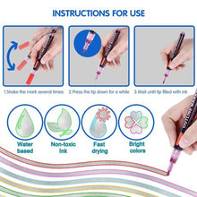 Load image into Gallery viewer, 12 Piece Doodle Dazzle Outline Glitter Shimmer Metallic Magic Markers
