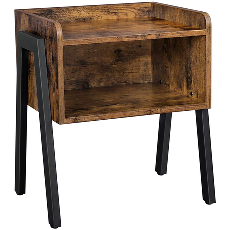 Retro Rustic Chic Industrial Nightstand Stackable Side Table