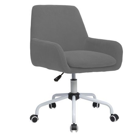 Anna Med Grey Office Chair – White Base