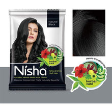 Load image into Gallery viewer, 20 sachets Nisha Henna Based Natura Hair Color 10g Each No Ammonia Black
