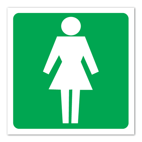 Information Sign - Ladies 150x150mm - White ABS Buy Online in Zimbabwe thedailysale.shop