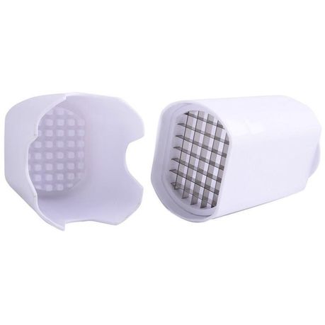 Stainless Steel Potato Fruit Vegetable Slicer Chopper - White