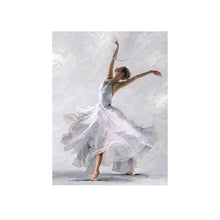 Load image into Gallery viewer, Diamond Painting DIY Kit,Full Drill, 40x30cm- Dancer in White Dress
