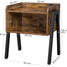 Load image into Gallery viewer, Retro Rustic Chic Industrial Nightstand Stackable Side Table

