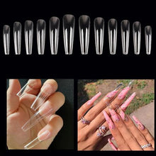 Load image into Gallery viewer, 100 Piece Extra-Long Full Cover Nail Tips - Clear
