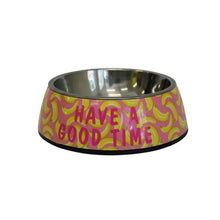 Load image into Gallery viewer, Dog Bowl with stainless steel Base and Non-slip top - Have a good time
