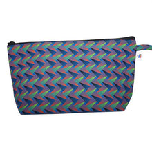 Load image into Gallery viewer, Orema Shweshwe Cosmetic Toiletry MakeUp Bags - Set of 2 Orange&amp;Blue
