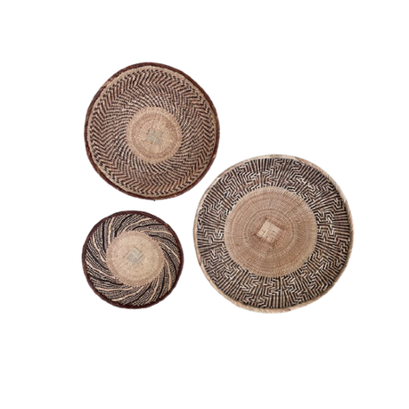 Set of 3 Binga Woven Baskets Wall Décor S/M/L Buy Online in Zimbabwe thedailysale.shop