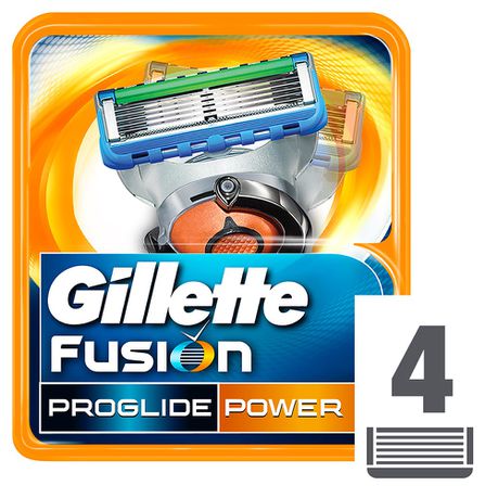Gillette Fusion ProGlide Power Razor Blades - 4's Buy Online in Zimbabwe thedailysale.shop