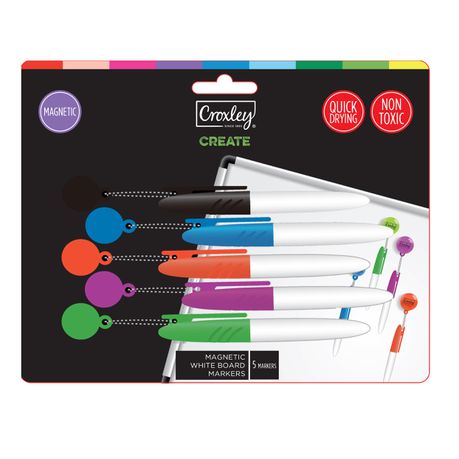 Croxley Mini Whiteboard Markers 5 Pack Buy Online in Zimbabwe thedailysale.shop