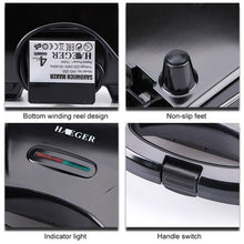 Load image into Gallery viewer, Stainless Steel Sandwich Maker Panini Press-Black
