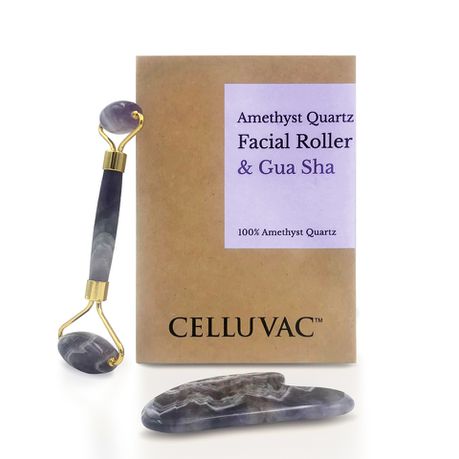 Amethyst Roller and Gua Sha Combo Buy Online in Zimbabwe thedailysale.shop