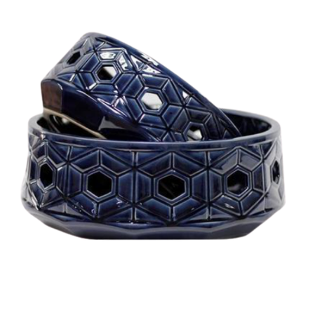 Ceramic Crackled Blue Pot Large Buy Online in Zimbabwe thedailysale.shop