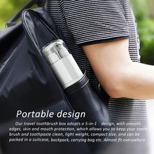 Load image into Gallery viewer, Mini Razor &amp; Portable 5 in 1 Travel Bottle Toothbrush Cup Set
