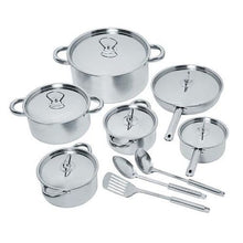 Load image into Gallery viewer, 15 Piece Stainless Steel Encapsulated Bottom Cookware Set -Polished Finish
