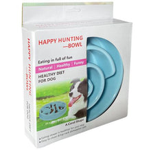 Load image into Gallery viewer, Happy Hunting Slow Feeder Pet Bowl – Blue
