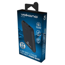 Load image into Gallery viewer, Volkano 5000mAh Power Bank - Nano Series - Black
