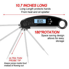 Load image into Gallery viewer, Lifespace Premium Instant Read Digital Folding Meat Thermometer
