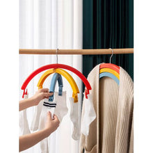 Load image into Gallery viewer, Three-layer Rainbow Multifunctional Rotating Clothes Hanger
