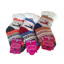 Load image into Gallery viewer, Children Non Slip Winter Socks 100% Wool
