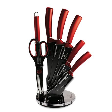 Berlinger Haus 8 Piece Knife Set - Burgundy Buy Online in Zimbabwe thedailysale.shop