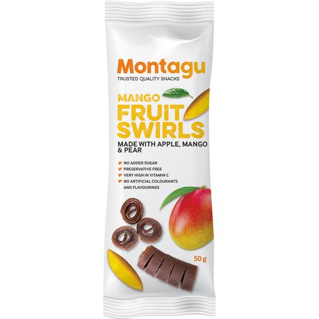 Montagu Dried Fruit Swirls Mango Box 10x 50g Box Buy Online in Zimbabwe thedailysale.shop