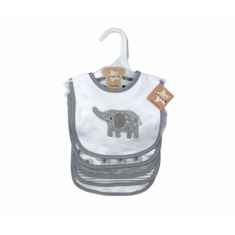 Baby Bib Set 5 Piece - Grey Elephant Buy Online in Zimbabwe thedailysale.shop